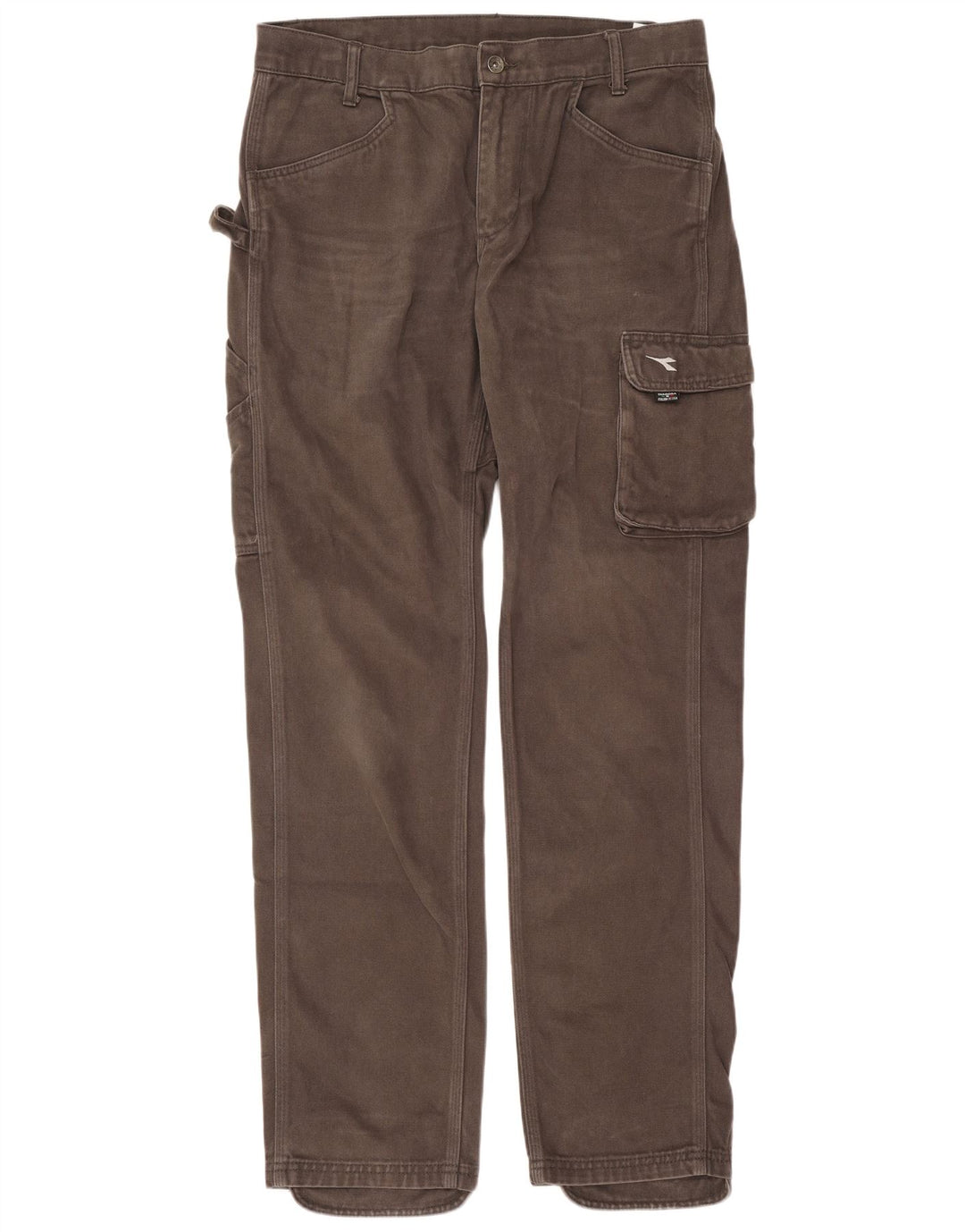 Diadora Slim Cargo-Hose für Herren, Größe L, W34, L34, Grau, Baumwolle