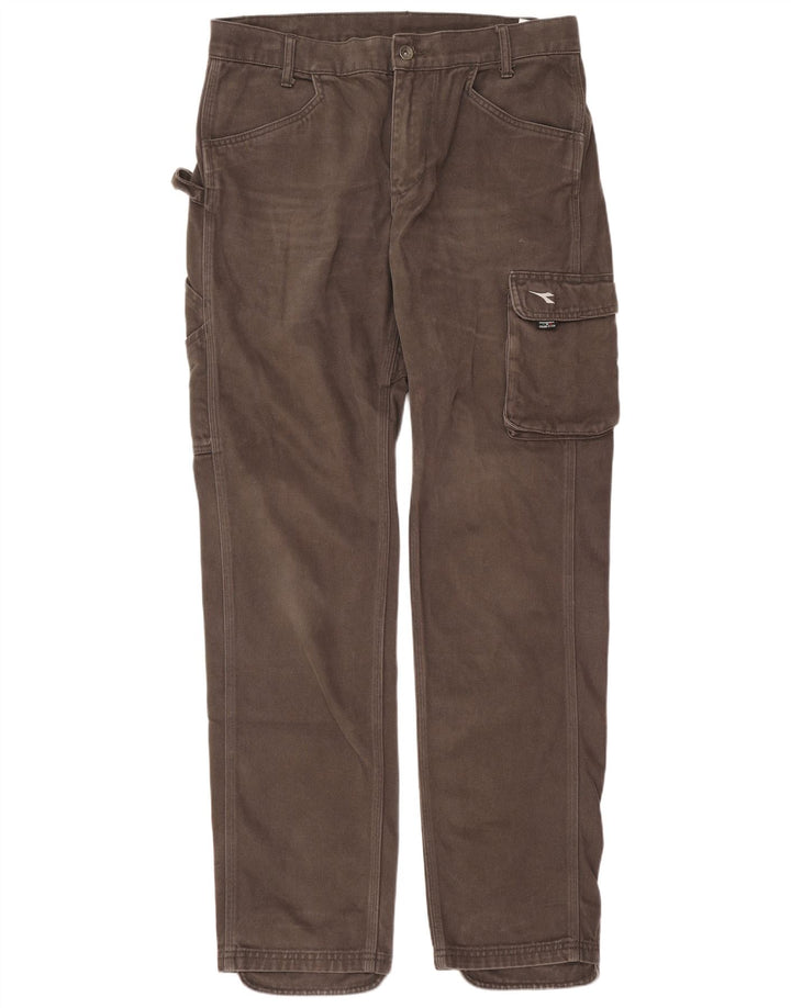 Diadora Slim Cargo-Hose für Herren, Größe L, W34, L34, Grau, Baumwolle