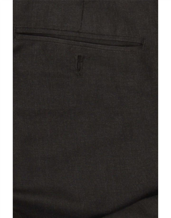 Marks & Spencer Maßgeschneiderte, gerade Anzughose für Herren, W38, L31, Grau, Polyester
