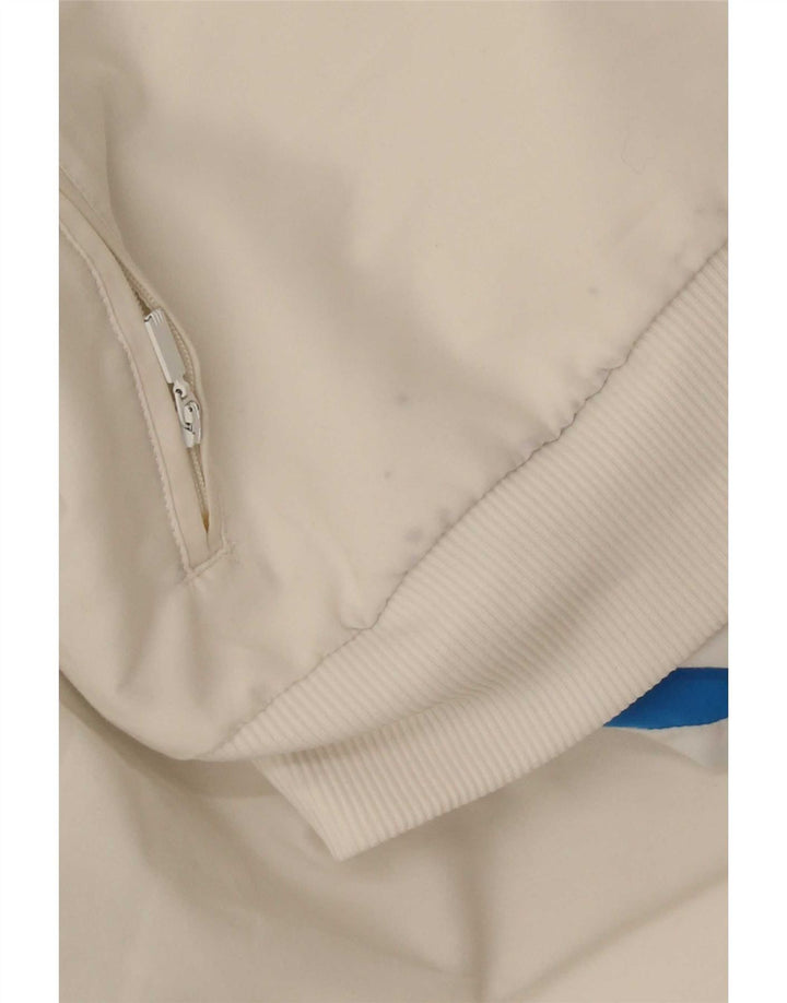 Adidas Herren-Trainingsanzug-Top-Jacke, großes weißes Colourblock-Polyester