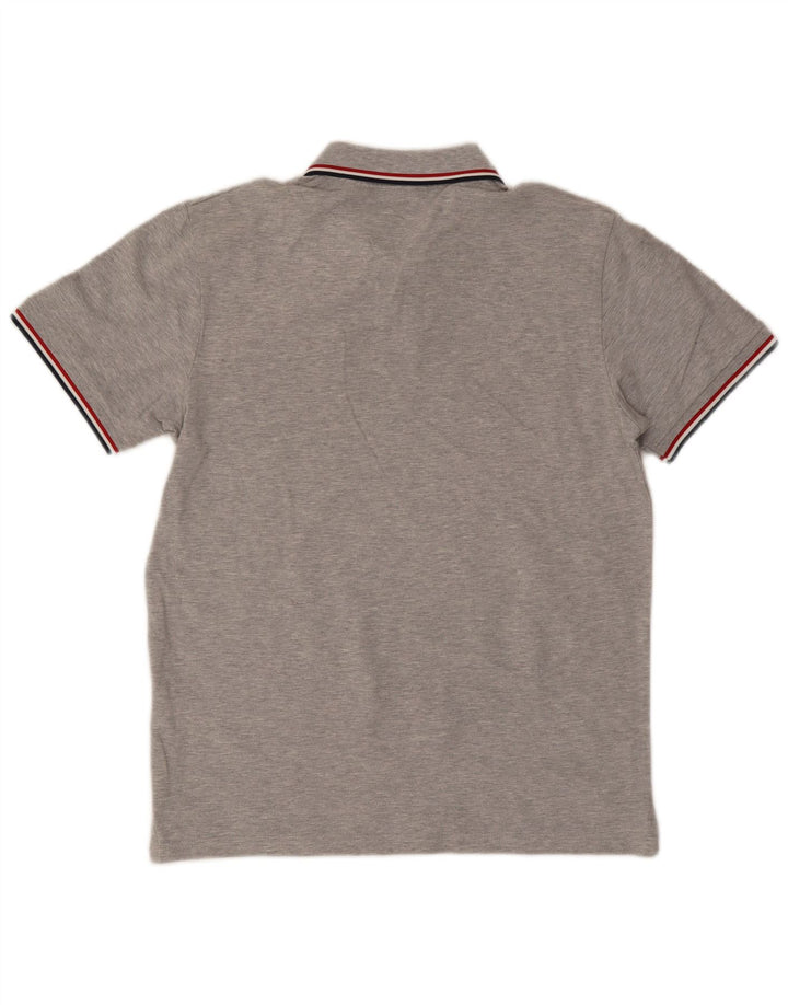 Gant Herren-Poloshirt aus mittelgrauer, gestreifter Baumwolle