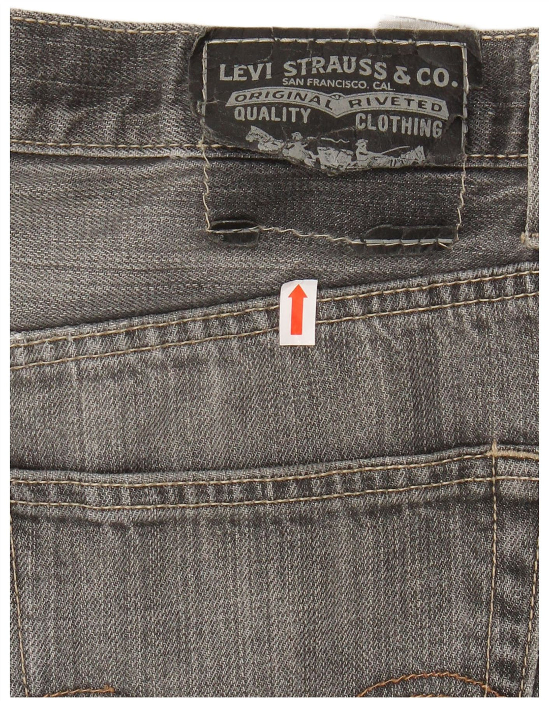 LEVI'S Herren 505 Straight Jeans W33 L30 Graue Baumwolle