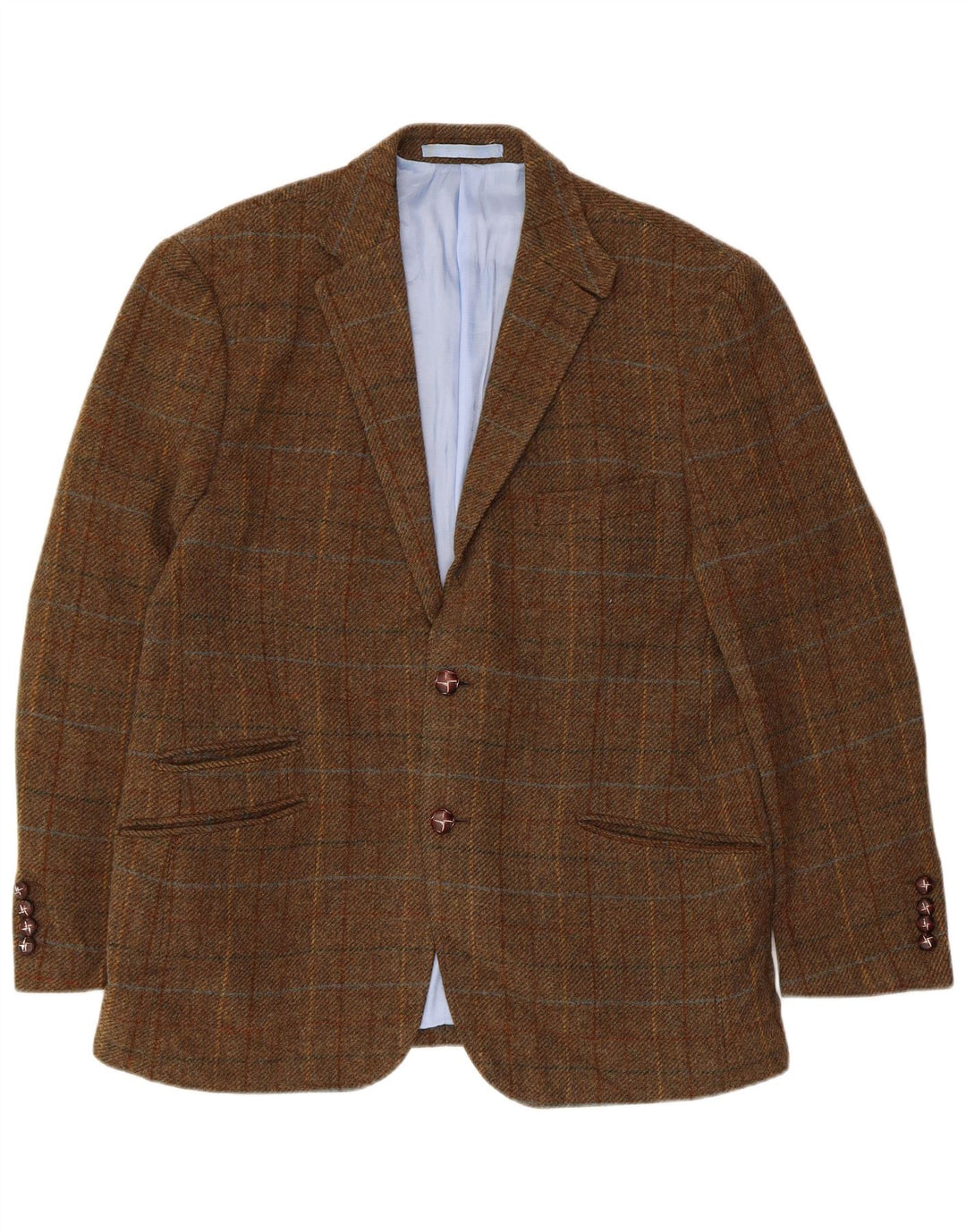 Marks & Spencer Herren-Blazer mit 2 Knöpfen, UK 42, XL, braun kariert