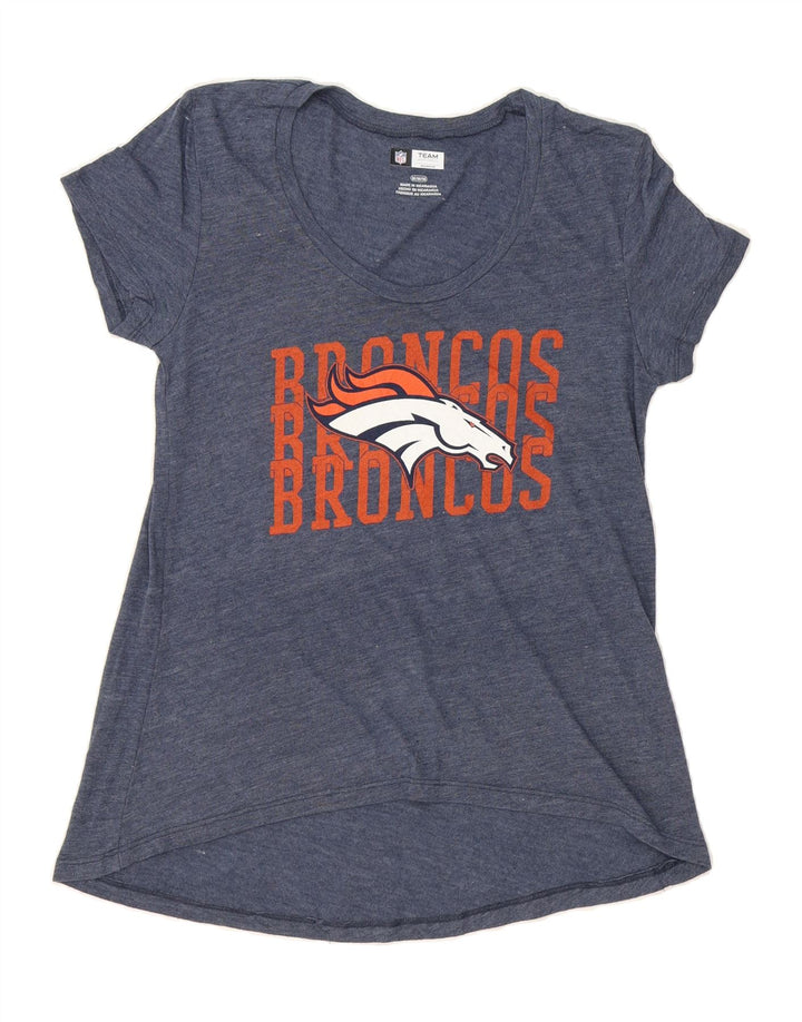 NFL TEAM APPAREL Womens Graphic T-Shirt Top UK 14 Medium Navy Blue Vintage NFL TEAM APPAREL and Second-Hand NFL TEAM APPAREL from Messina Hembry 