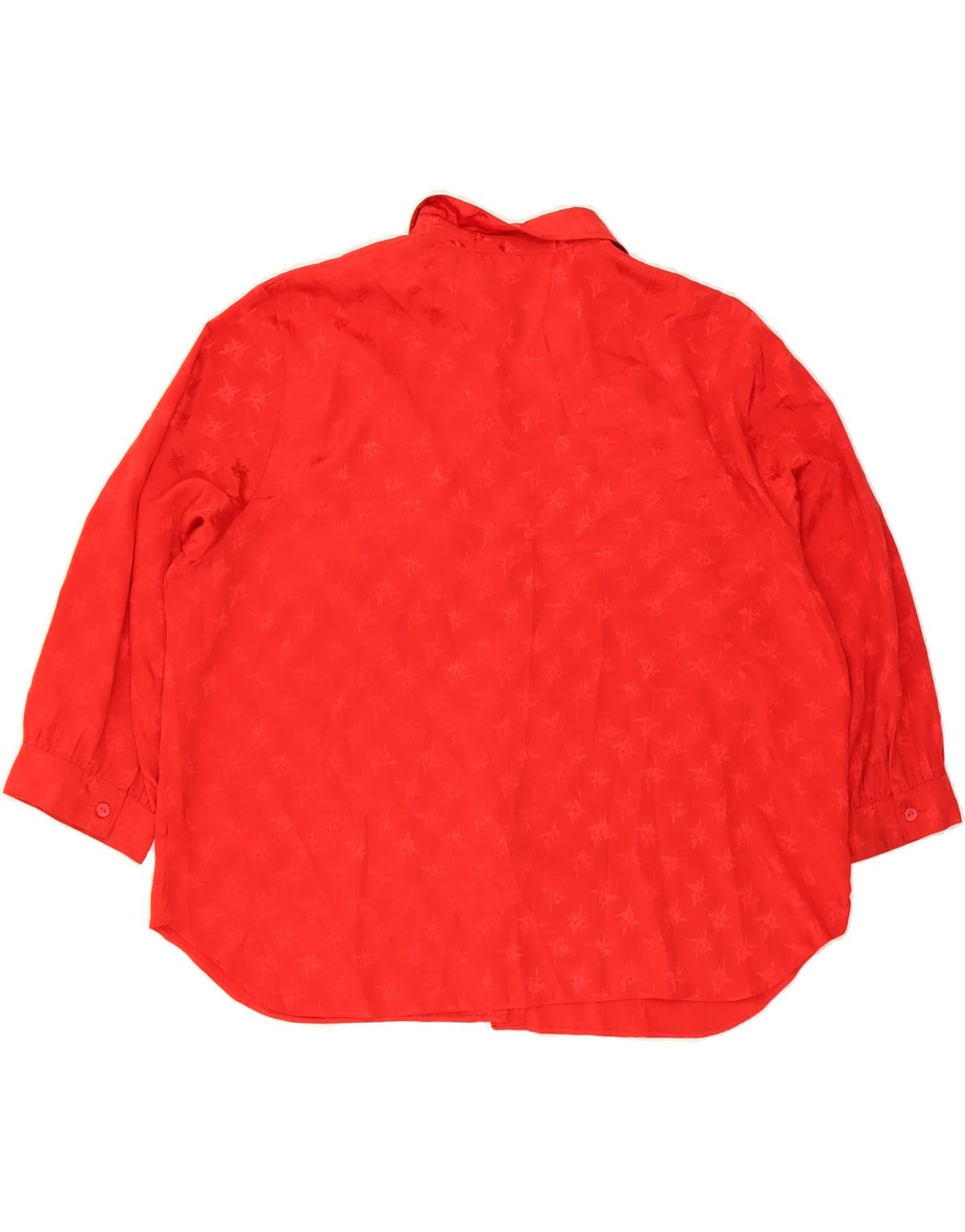 VINTAGE Womens Abstract Pattern 3/4 Sleeve Shirt Blouse UK 20 2XL Red Vintage Vintage and Second-Hand Vintage from Messina Hembry 