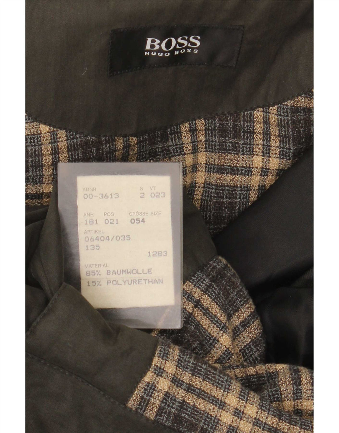 Hugo Boss Herrenmantel EU 54 2XL Khaki Baumwolle
