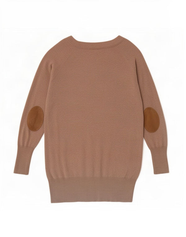Zara Damen-Cardigan-Pullover UK 14 Large Beige Baumwolle