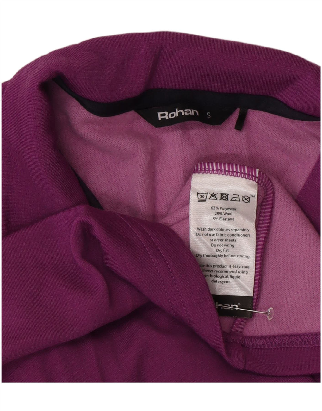Rohan Womens Trainingsanzug Top Jacke UK 10 Small Lila Polyester