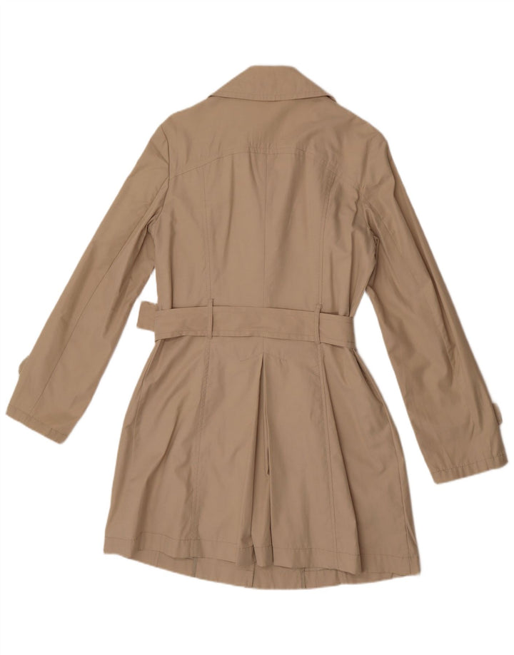 Sisley Damen Trenchcoat IT 46 Large Beige Baumwolle
