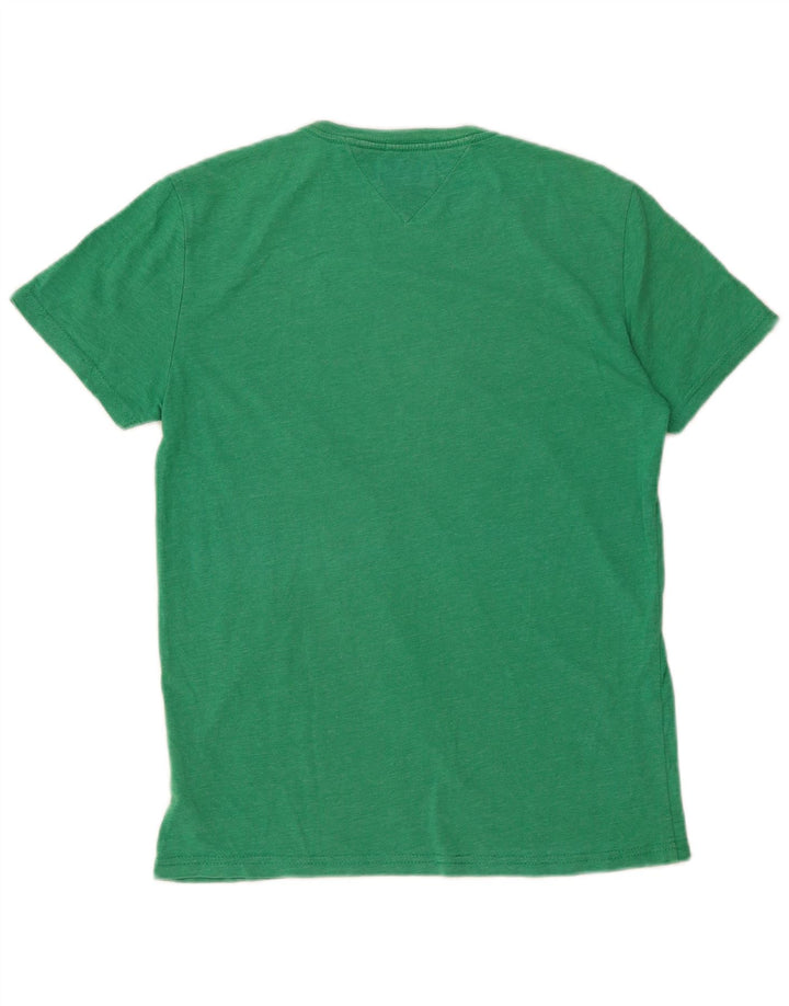 TOMMY HILFIGER Herren-T-Shirt mit normaler Passform, Grafik, Größe S, Grün
