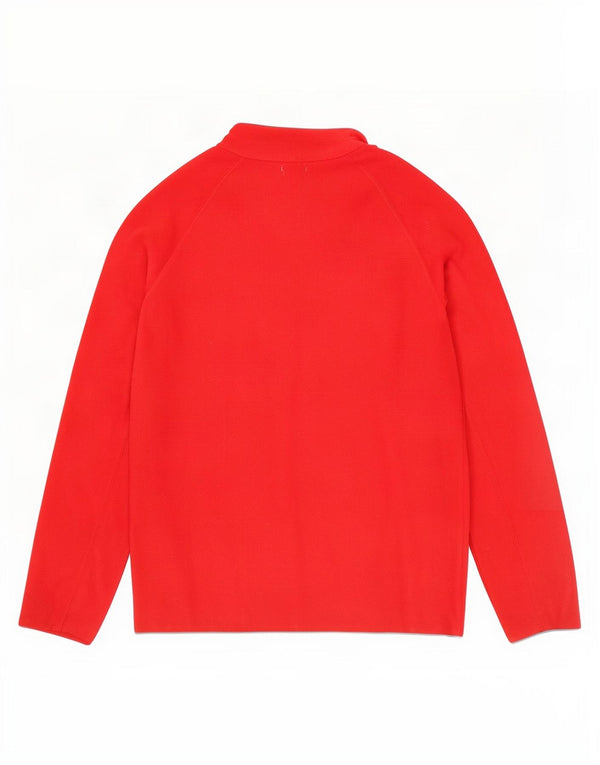Henry Cottons Mens Zip Neck Fleece Jumper XL Red