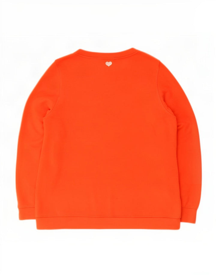 Oasis Damen Sweatshirt Pullover UK 16 Large Orange Viskose