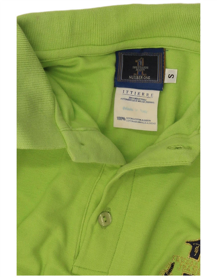 Trussardi Jeans Herren-Poloshirt, Größe S, grüne Baumwolle
