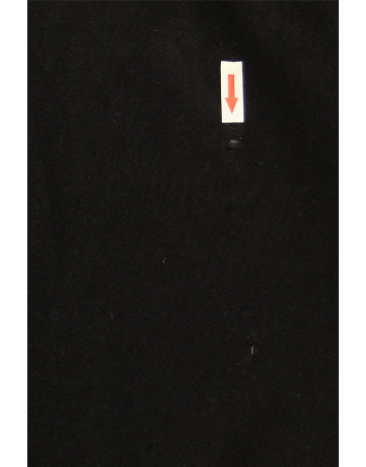 Vintage Damen Poncho-Mantel mit offener Kapuze, Einheitsgröße, Schwarz