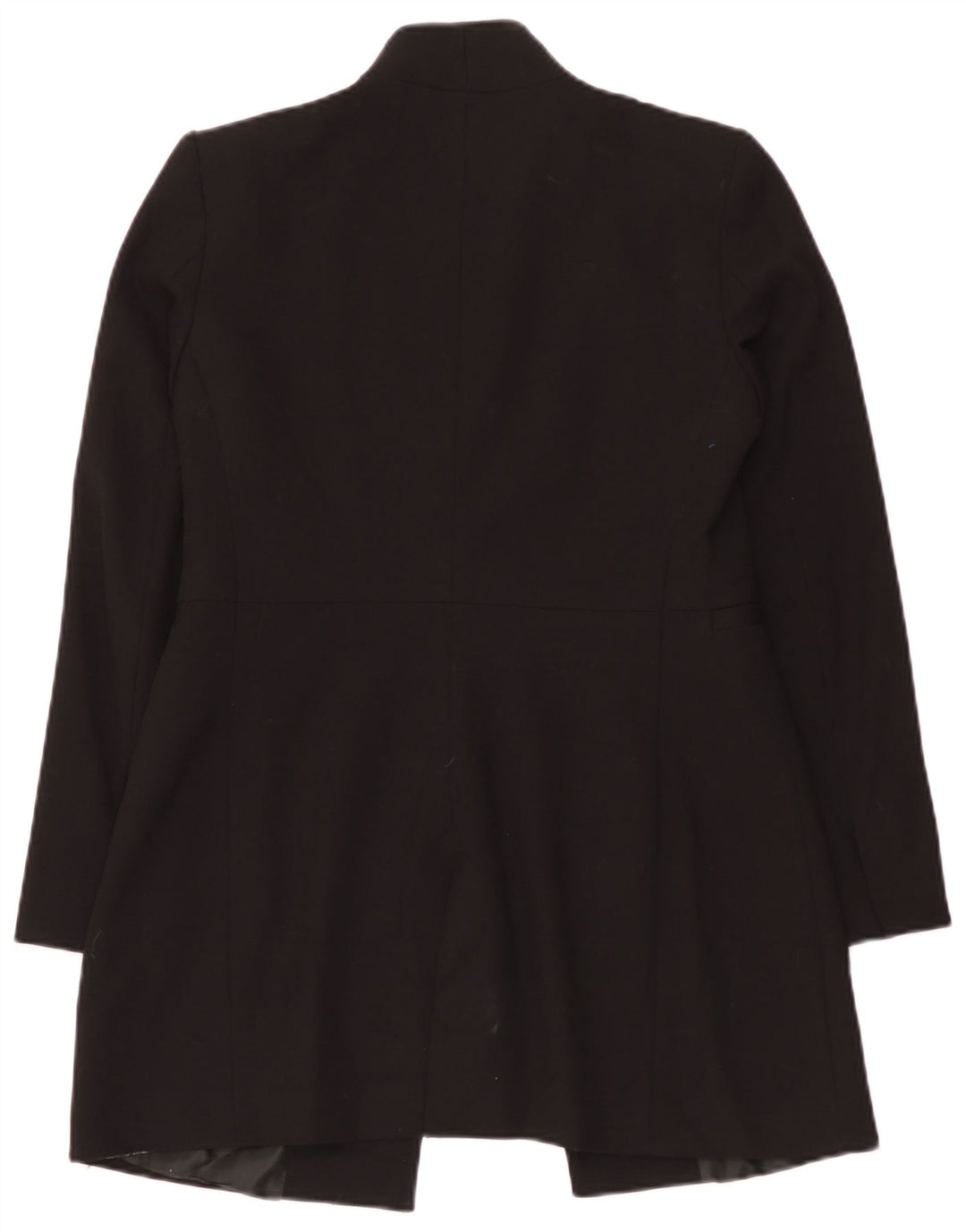 Zara Damen Longline Blazer Jacke UK 16 Large Schwarz Polyester