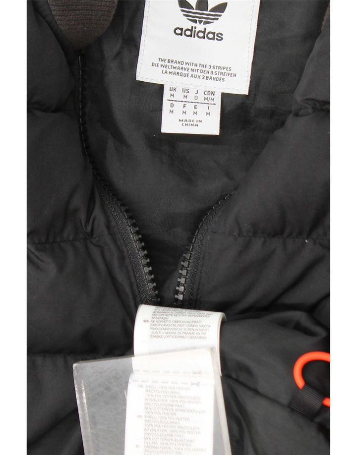 Adidas Herren Bomber gepolsterte Jacke UK 38 Mittelgraues Polyester
