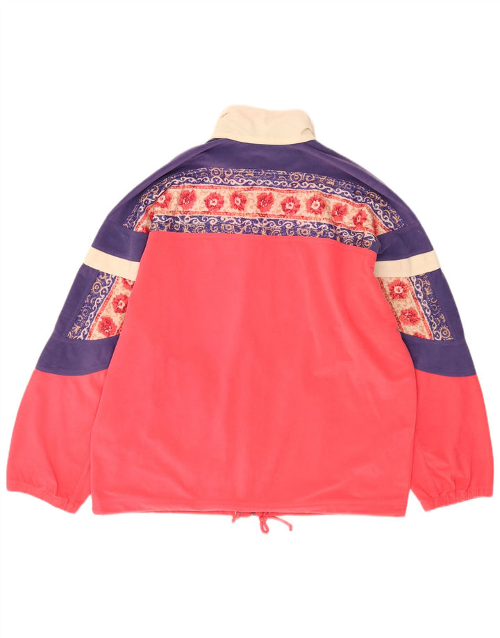 Diadora Damen-Trainingsanzug-Oberteil in Übergröße, Gr. 14, Mittelrosa mit Blumenmuster