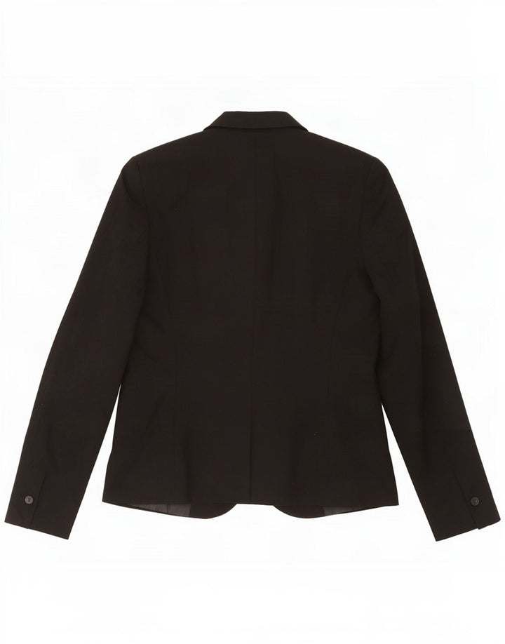 Zara Damen 1-Knopf-Blazerjacke EU 38 Small Schwarz Polyester