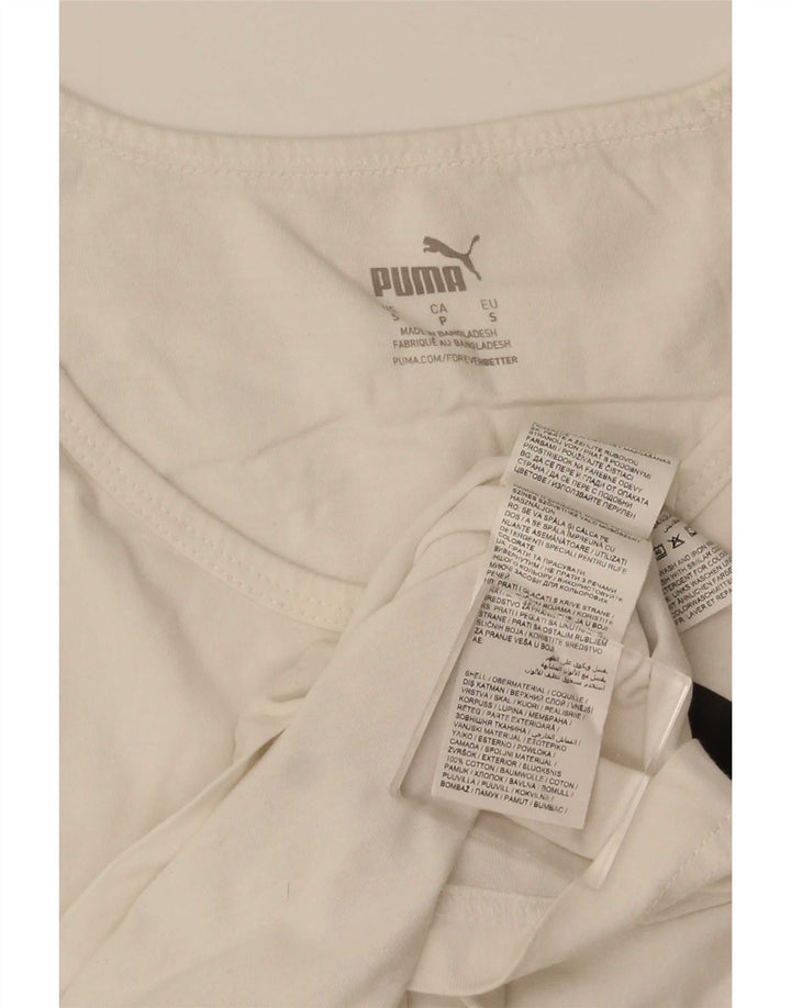Puma Herren Graphic Vest Top Small Weiße Baumwolle