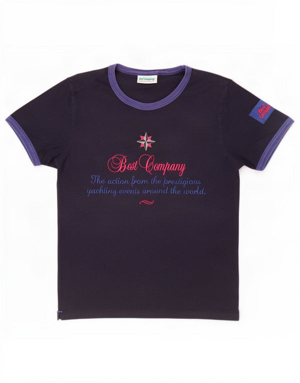 Best Company Herren-T-Shirt mit Grafik, groß, Marineblau, Farbblock