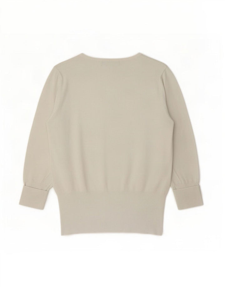 Zara Damen-Cardigan-Pullover UK 12 Mittelweiße Viskose
