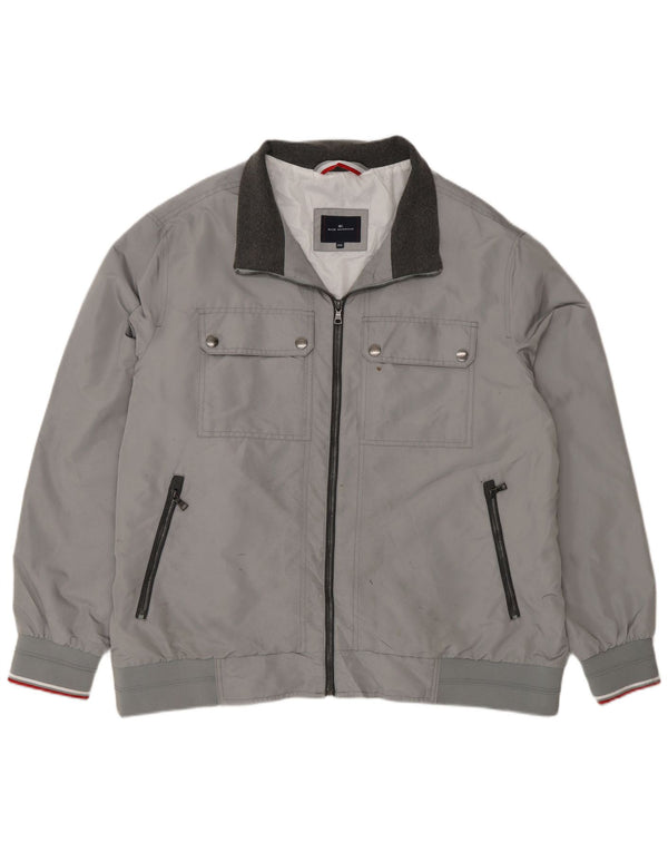 Marks & Spencer Herren Blue Harbor Bomberjacke 3XL Grau Polyester