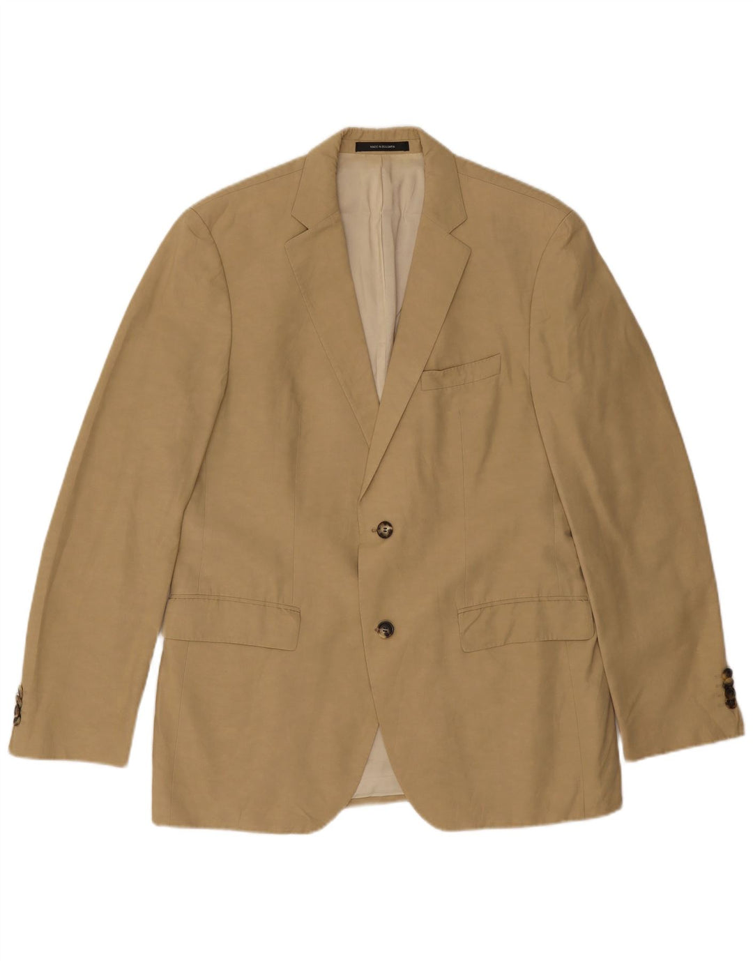 Hugo Boss Herren-Blazer mit 2 Knöpfen, UK 50, Größe L, Beige, Baumwolle