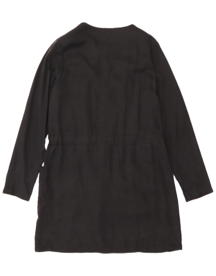 Zara Damen-Blazer mit durchgehendem Reißverschluss, UK 6 XS, schwarzes Lyocell