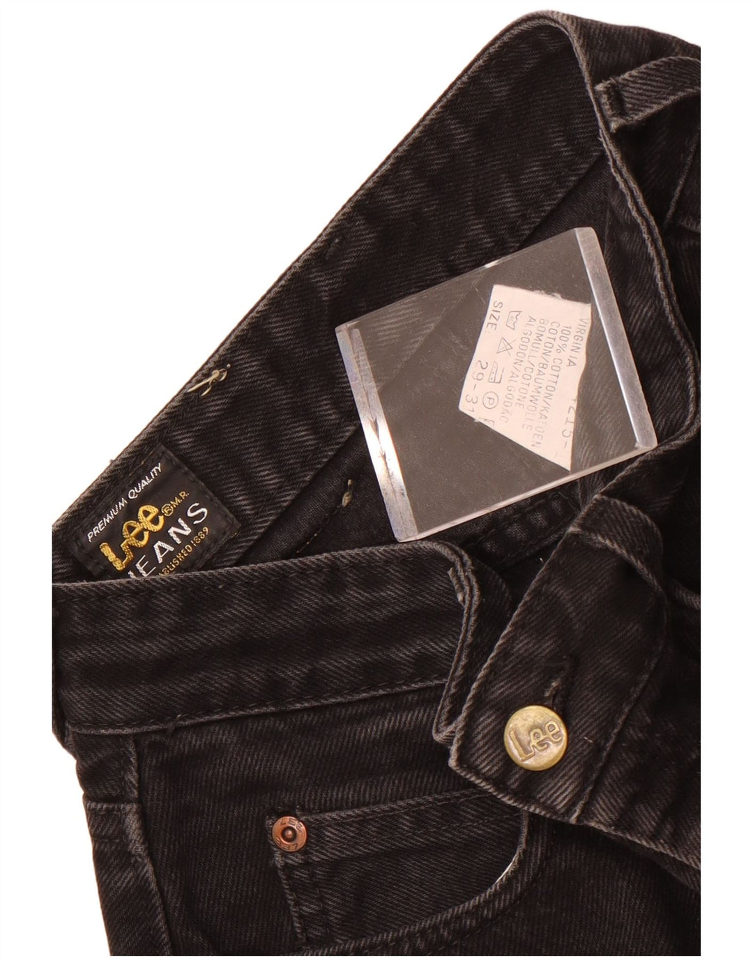 Lee Damen Virginia Tapered Jeans W29 L31 Schwarze Baumwolle