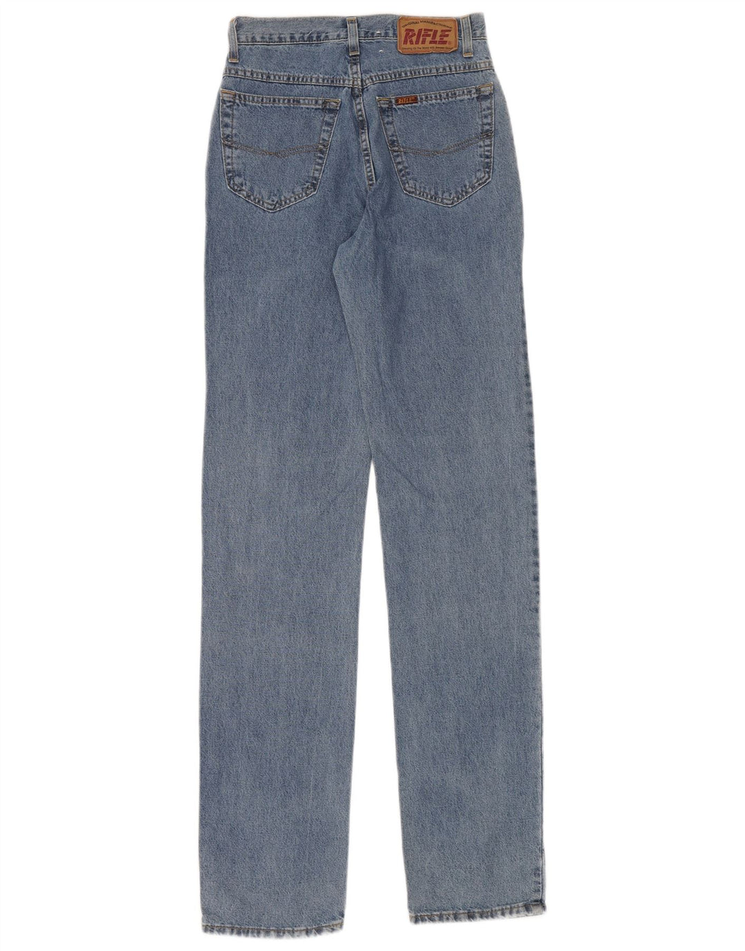 Rifle Damen Straight Jeans W28 L34 Blaue Baumwolle