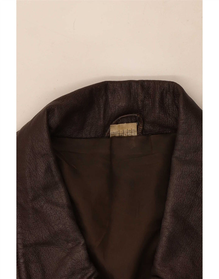 Vintage Damen Lederjacke UK 20 2XL Braun