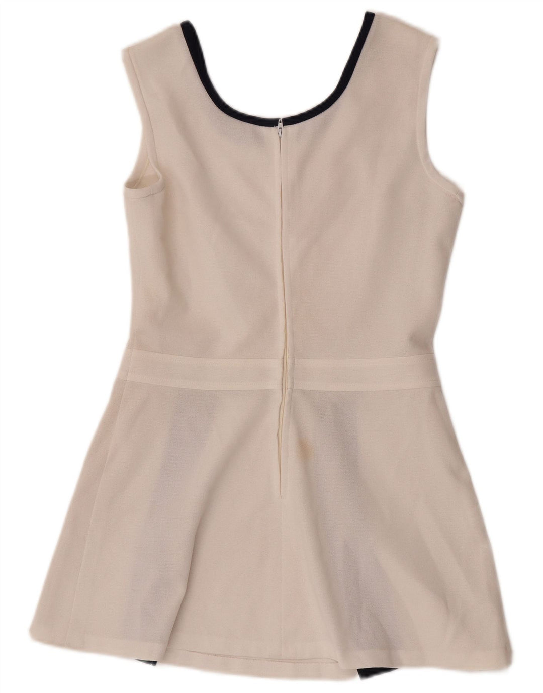 Vintage Damen Ärmelloses Blusentop IT 46 Large White Colourblock