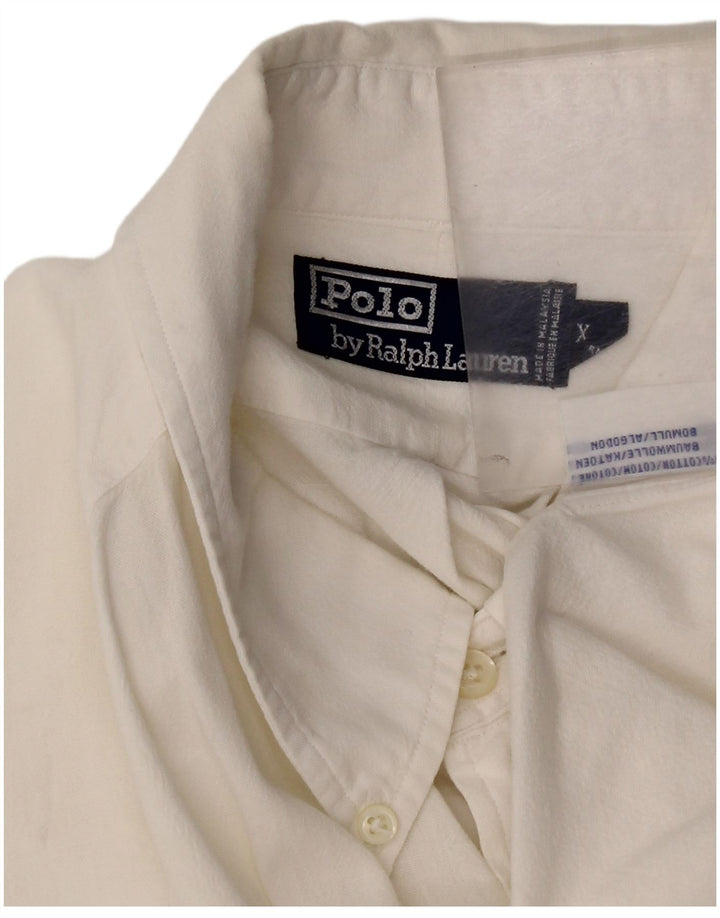 Polo Ralph Lauren Herrenhemd XL, weiße Baumwolle