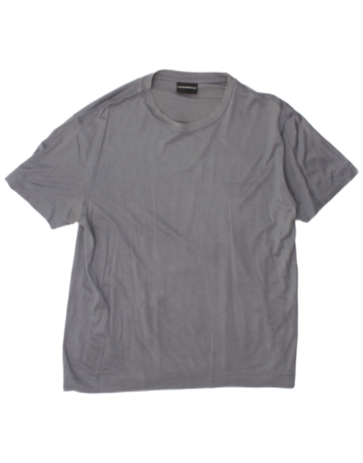 Emporio Armani Herren T-Shirt Top Large Grau Lyocell