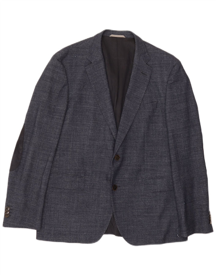 Hugo Boss Herren-Blazer mit 2 Knöpfen, EU 52, XL, marineblaue Wolle