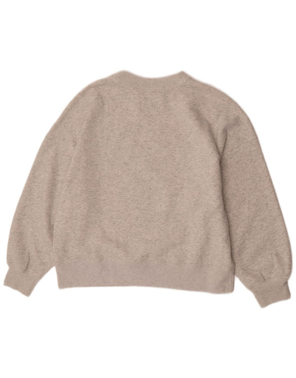 Abercrombie & Fitch Damen Grafik-Sweatshirt-Pullover UK 16 Large Grau