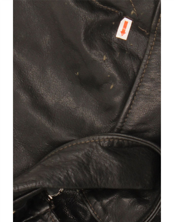 VINTAGE Herren Lederjacke UK 40 Großes schwarzes Leder