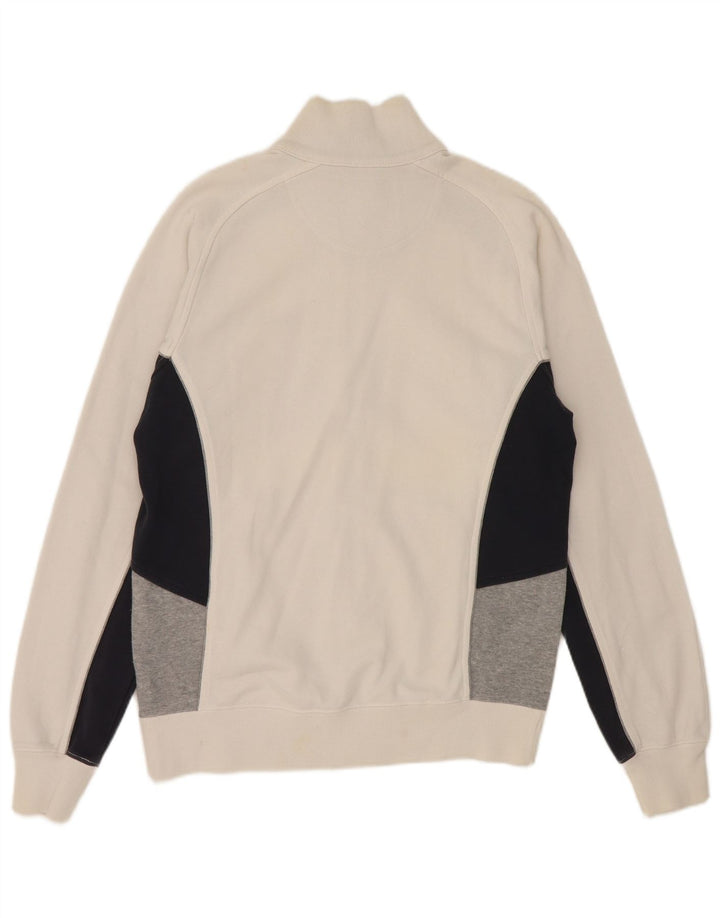 Champion Herren-Trainingsanzug-Oberjacke, mittelweiße Colourblock-Baumwolle
