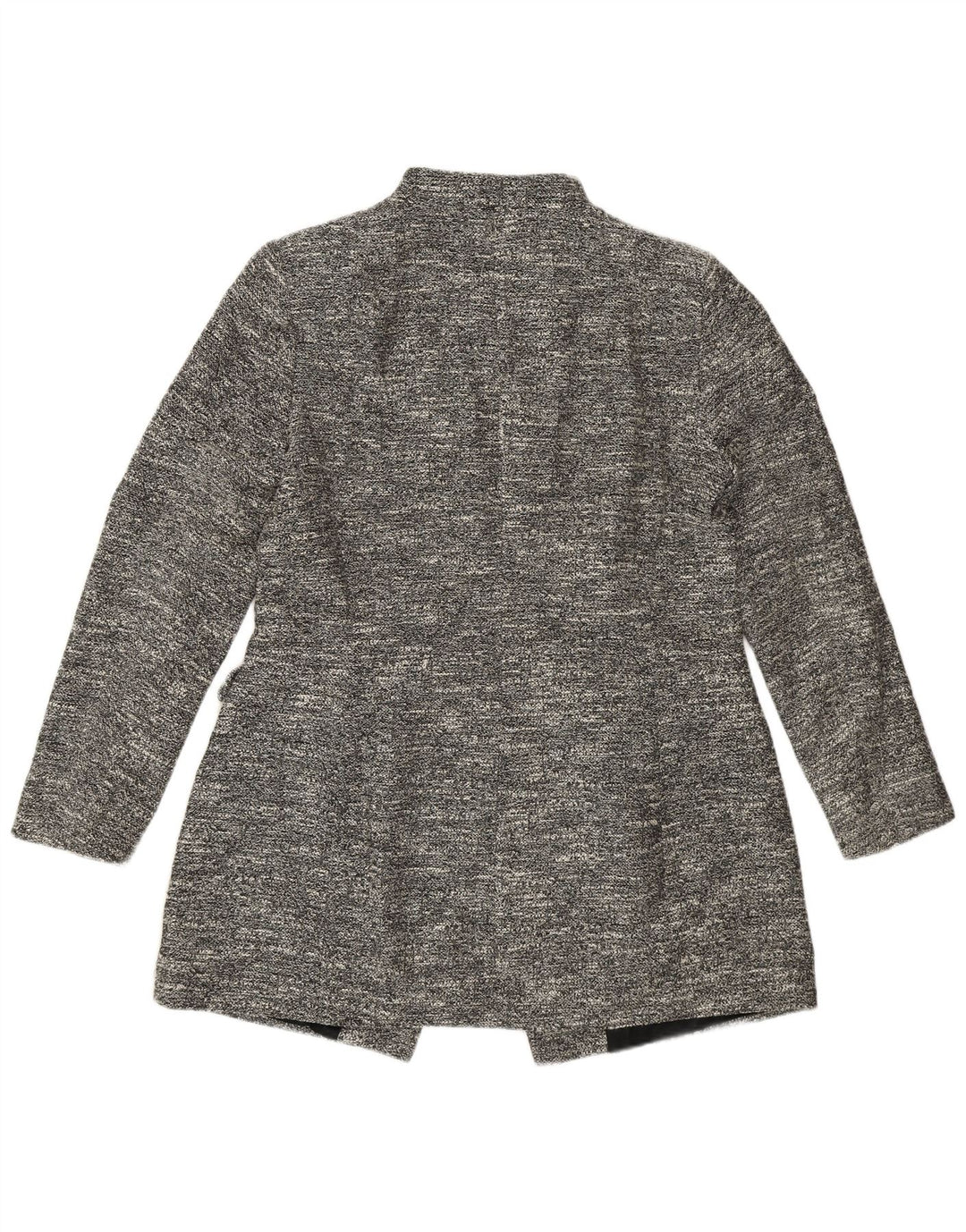 Zara Damenmantel UK 18 XL Grau gefleckte Baumwolle
