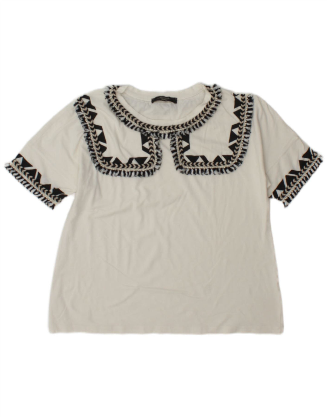 Max Mara Damen T-Shirt Top UK 12 Medium Weiß