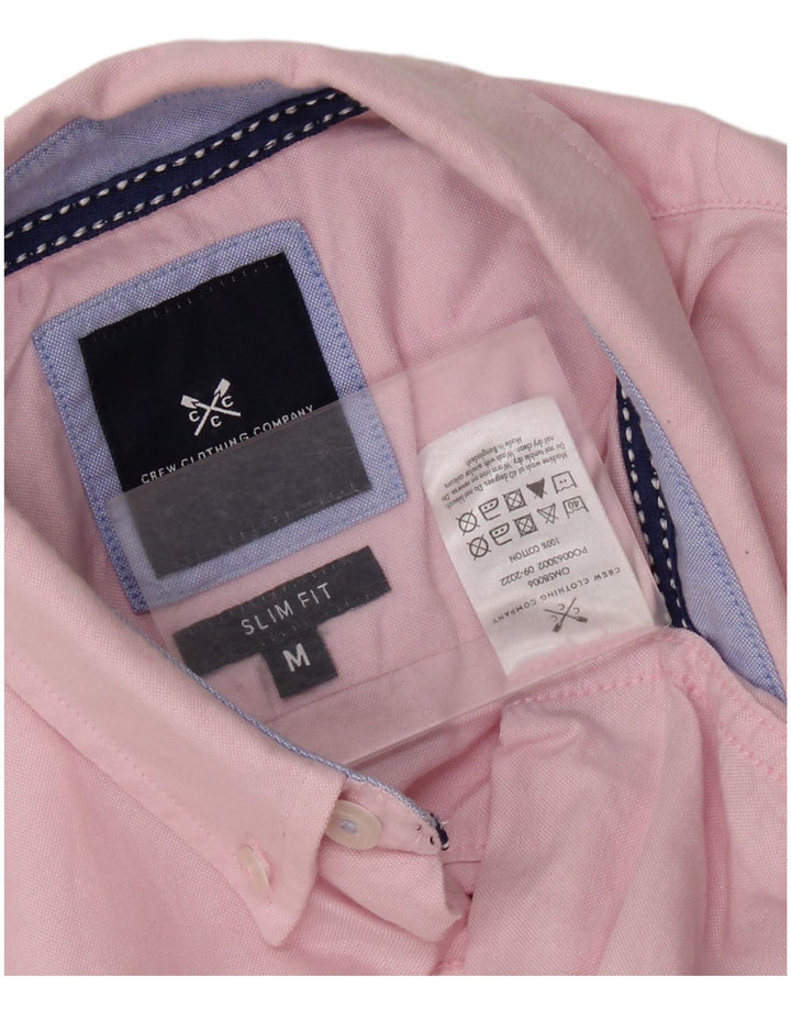 CREW CLOTHING Herren-Slim-Fit-Hemd aus mittelrosa Baumwolle