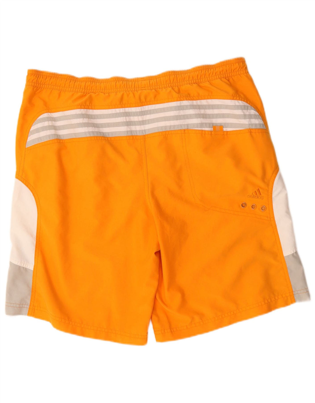 ADIDAS Herren-Badeshorts mit Grafik, groß, orangefarbenes Farbblock-Polyester