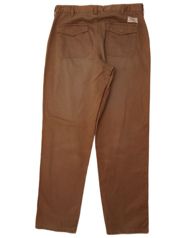 AVIREX Gerade Chino-Hose für Herren, W34, L33, braune Baumwolle