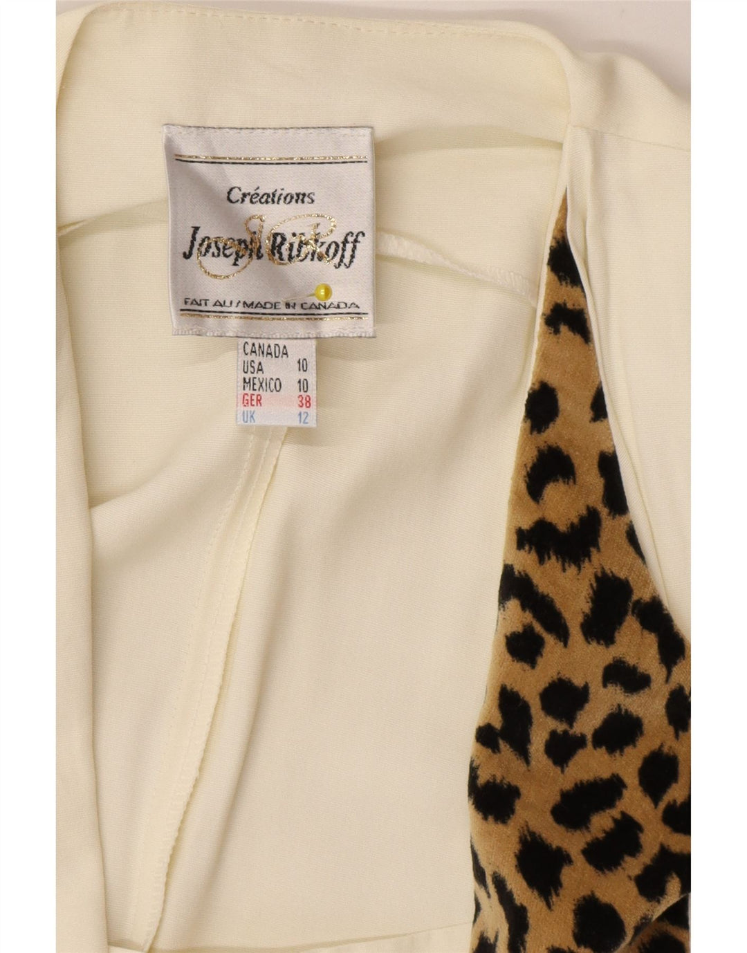 Joseph Ribkoff Damen Blazer Jacke UK 12 Medium Off White Animal Print
