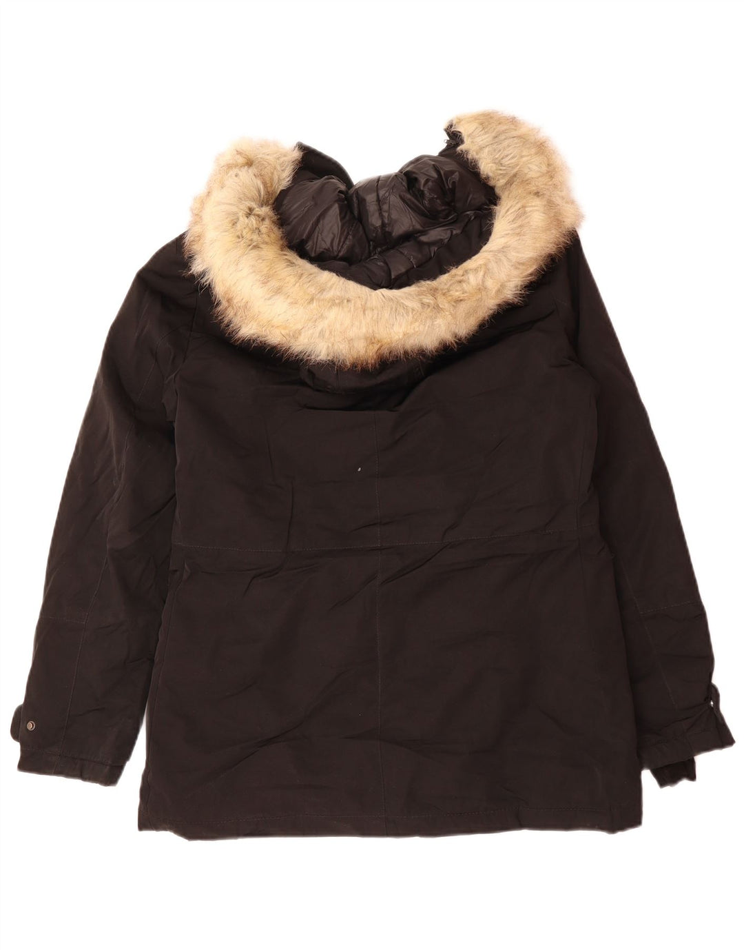 Übergroße Parka-Jacke mit Kapuze von Zara für Damen, Gr. 6, XS, Schwarz, Polyester
