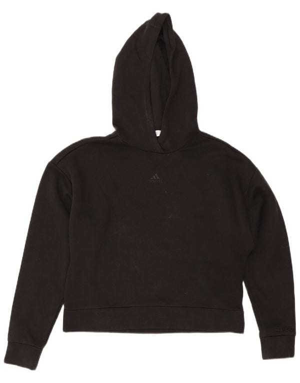 Adidas Jungen Crop Hoodie Pullover 13–14 Jahre schwarze Baumwolle