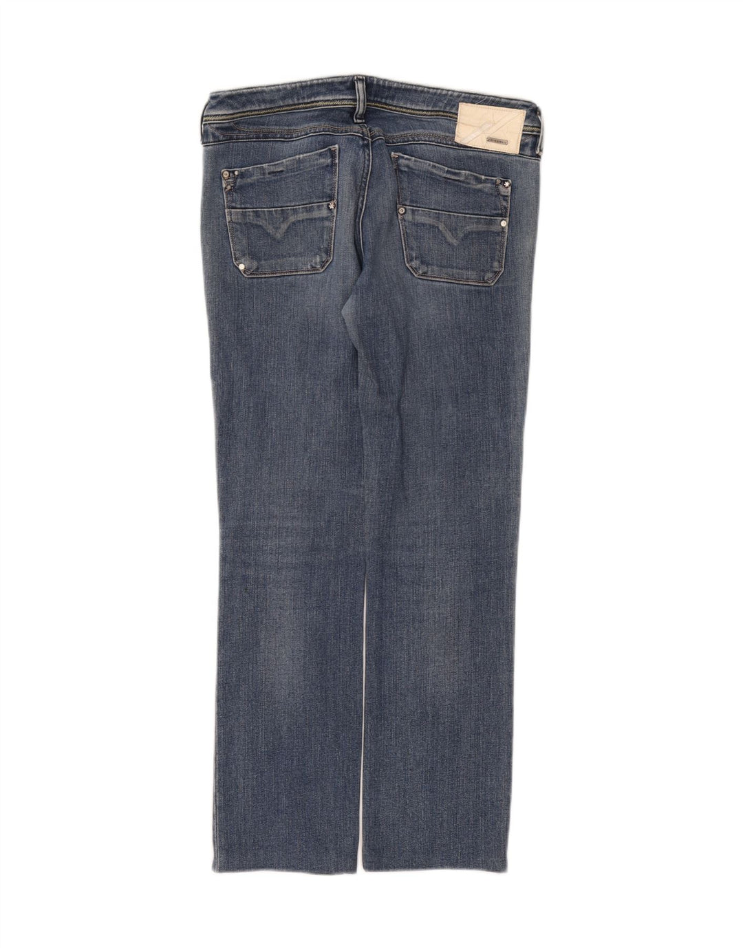 Diesel Damen Lowky Straight Jeans W32 L28 Blaue Baumwolle