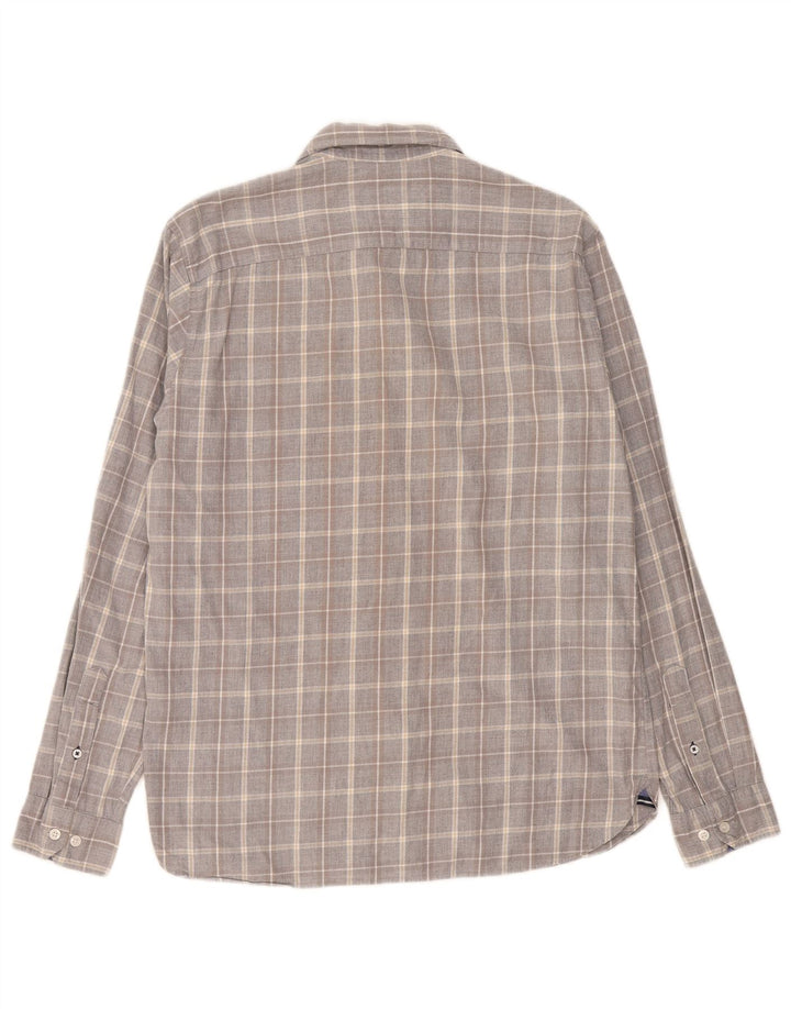 Crew Clothing Slim-Fit-Hemd für Herren, groß, grau kariert, Baumwolle