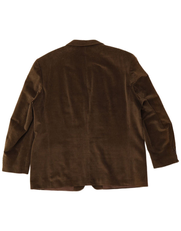 Canda Herren-Blazer aus Cord mit 3 Knöpfen, UK 58, 4XL, grüne Baumwolle