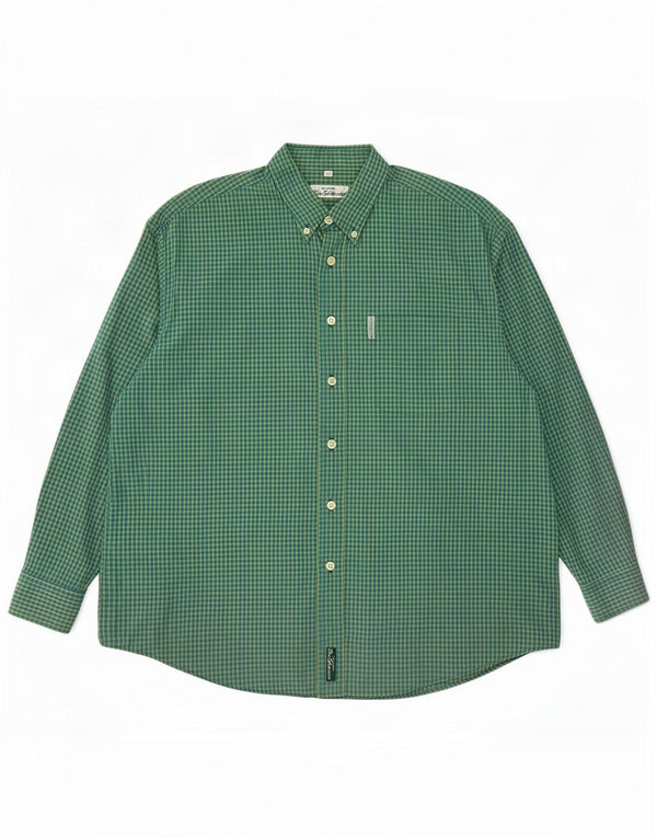 Ben Sherman Herrenhemd 4XL Grün Gingham